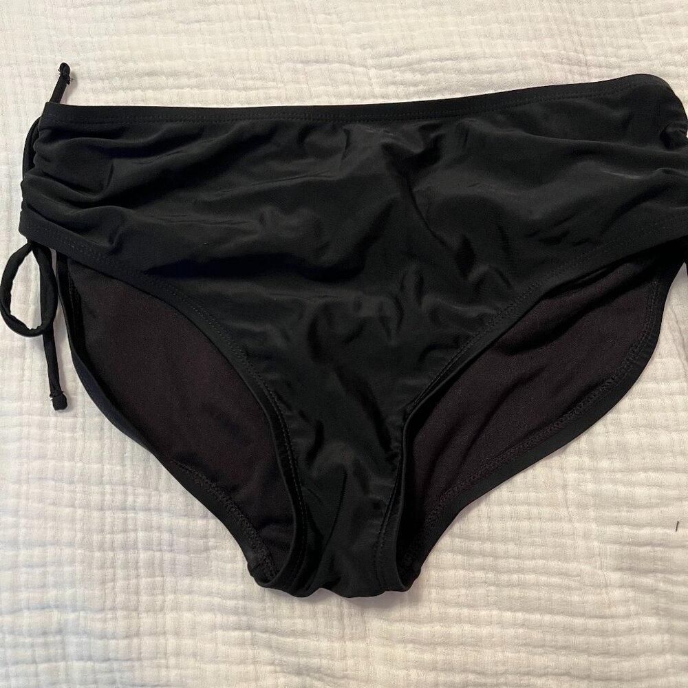 Swimsuits For All Bikini Bottoms Adjustable Black Size 10